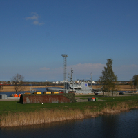 Daugavgrīva is blue.