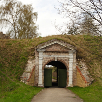 A Daugavgrīva-inspired brick archway.