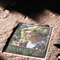 A Skulte magazine lying on the ground.