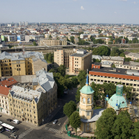 An aerial view of Riga.