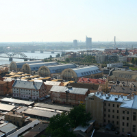 Aerial view of Riga.