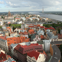 Aerial view of Riga.
