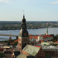 Riga from above - A breathtaking view of the city.
