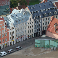 An aerial view of Riga.