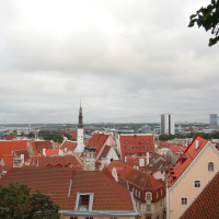 The Tallinn sky is cloudy.