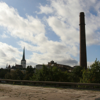Tallinn's sky is cloudy.