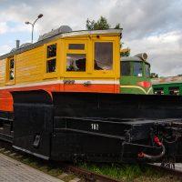 A train exhibit at a museum.