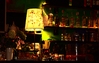 Bar With Yellow Lamp