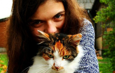 Girl With Cat