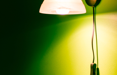 Lamp On A Green Wall