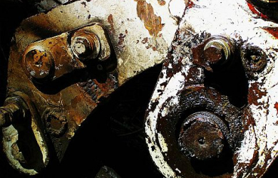 A Close Up Of A Rusty Machine.